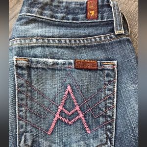 7FAM A pocket flare size 25 and 26” inseam (professionally hemmed)